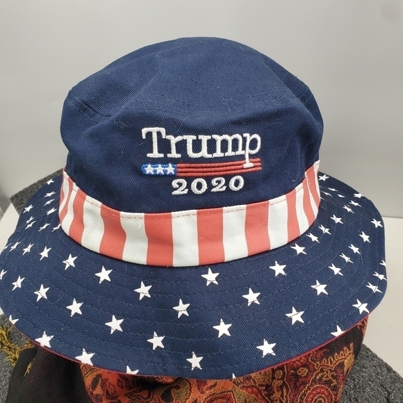Trump 2020 Bucket Hat Patriotic Stars 'n Stripes - Picture 2 of 8